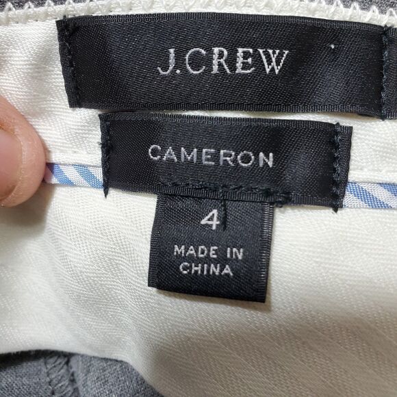J.CREW Cameron Women Size 4 Grey Slim Stretch Pants Career Formal - Picture 5 of 7